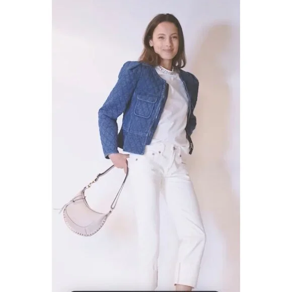 Isabel Marant Étoile Deliona Quilted Jacket – Light Blue | Size 2 - Picture 13 of 16